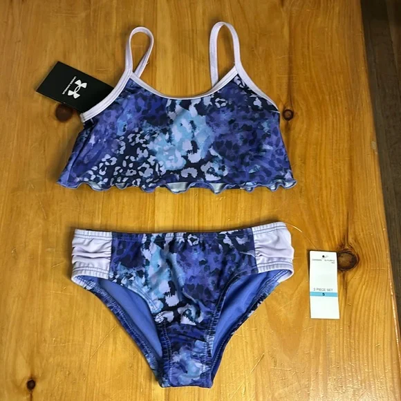 🏖️NWT: UNDER ARMOUR - Girls' Midkini 2 Piece - Size 5 - Picture 3 of 12